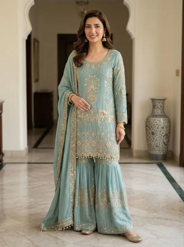 Sea_Green_Georgette_Suit_Set_For_Women