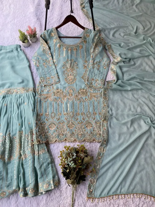 Sea_Green_Georgette_Suit_Set_For_Women