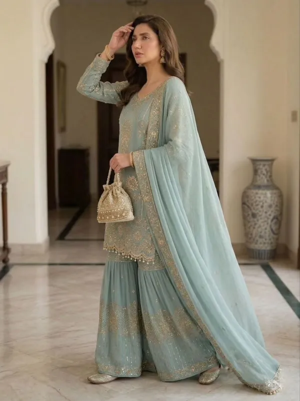 Sea_Green_Georgette_Suit_Set_For_Women