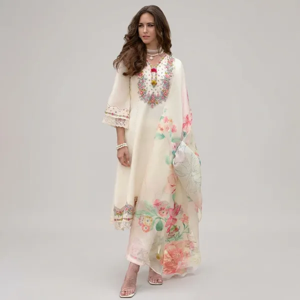 White_Viscose_Chanderi_Suit_Set_For_Women