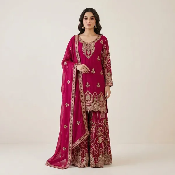 Onion_Pink_Fox_Georgette_Sharara_Suit_For_Women