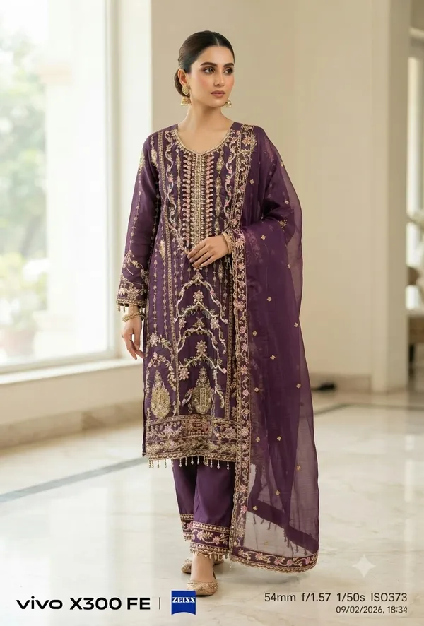 Purple_Chiffon_Straight_Embroidered_Kurta_Set_For_Women