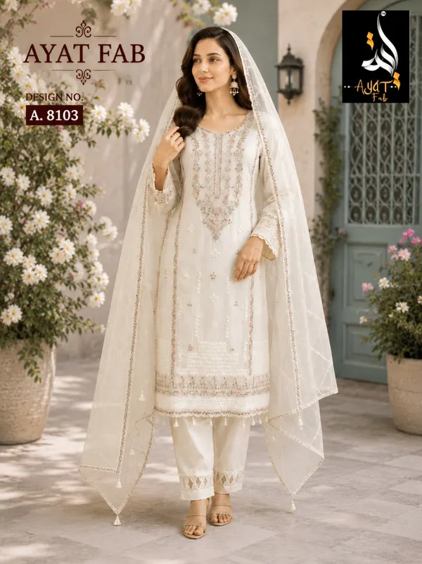 Ivory_Organza_Straight_Floral_Embroidered_Kurta_Set_For_Women