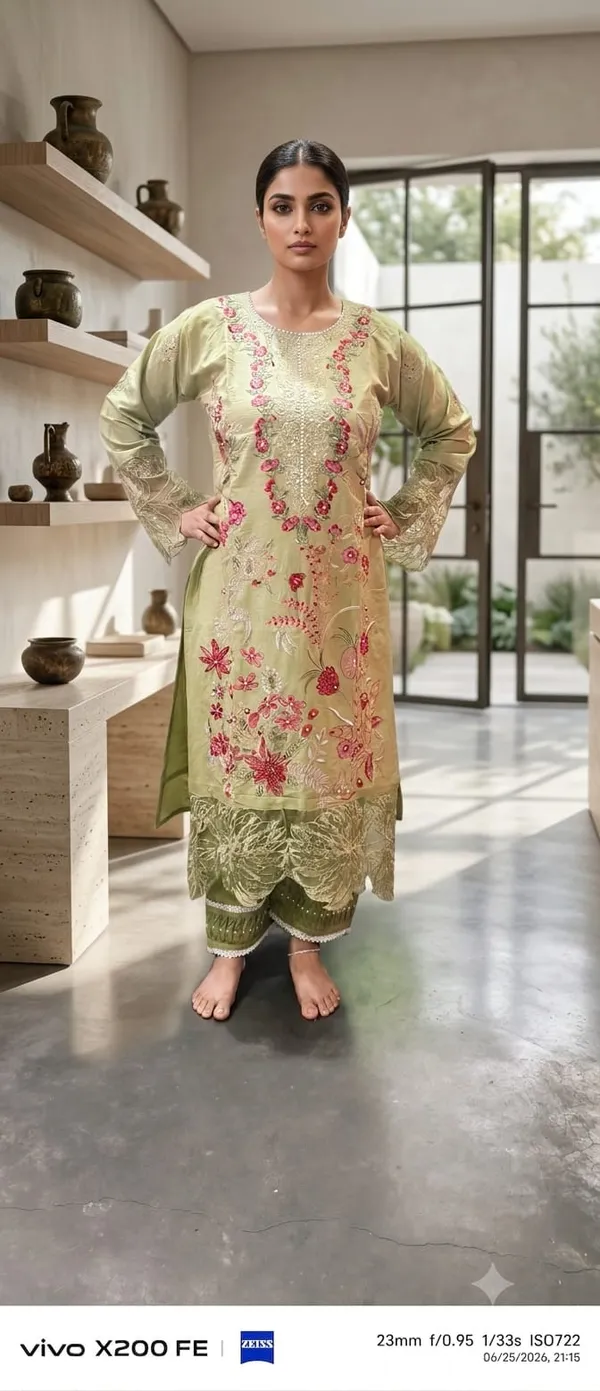 Green_Pure_Cotton_Straight_Embroidered_Kurta_Set_With_Dupatta_For_Women