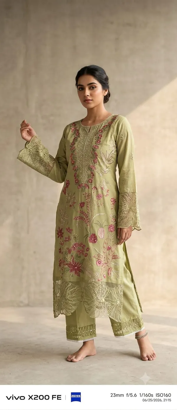 Green_Pure_Cotton_Straight_Embroidered_Kurta_Set_With_Dupatta_For_Women