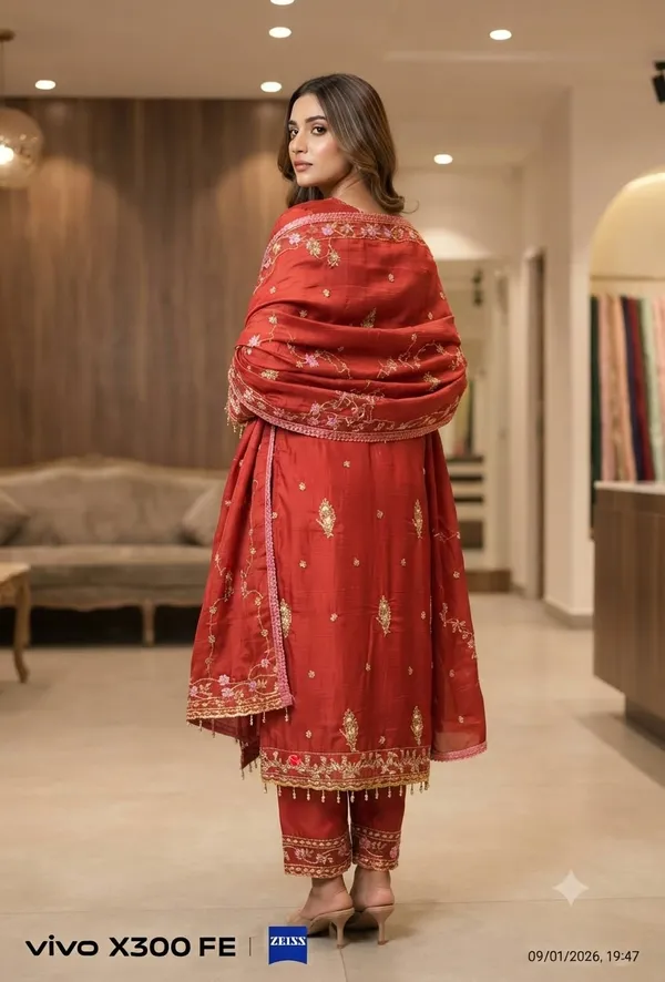 Red_Pure_Chiffon_Straight_Embroidered_Salwar_Suit_Set_For_Women