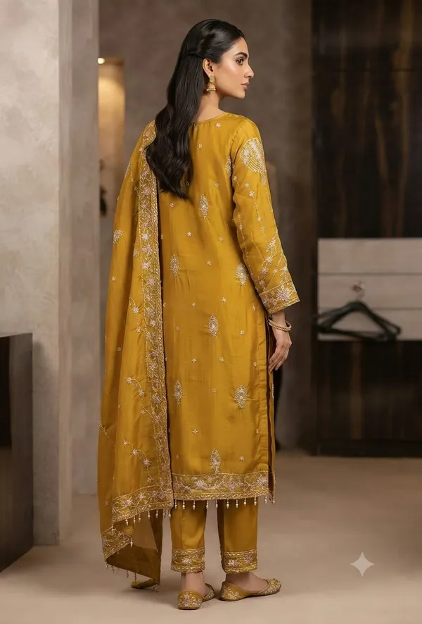Mustard_Pure_Chiffon_Embroidered_Suit_Set_For_Women