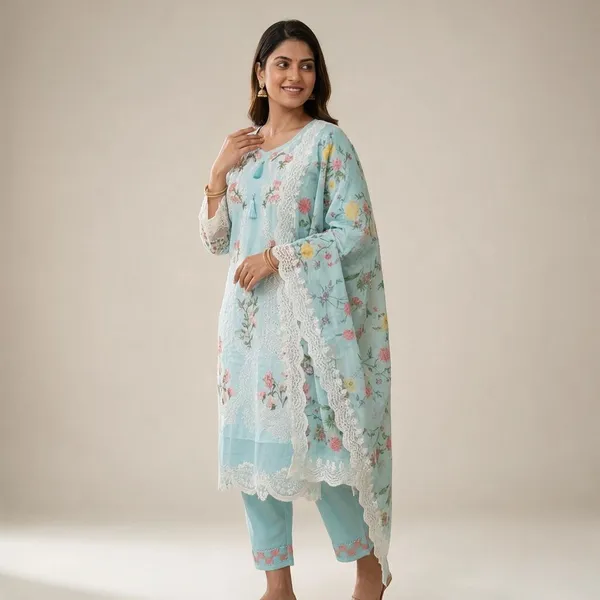Light_Blue_Pure_Cotton_Straight_Floral_Embroidered_Kurta_Set_For_Women