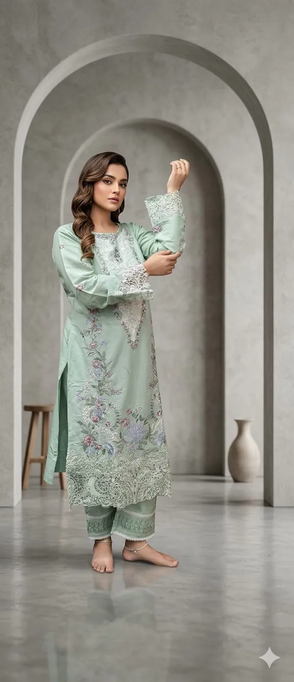 Sage_Green_Pure_Cotton_Straight_Embroidered_Kurta_Set_For_Women