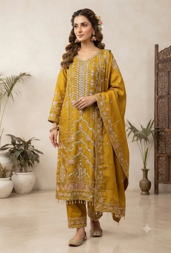 Mustard_Pure_Chiffon_Embroidered_Suit_Set_For_Women