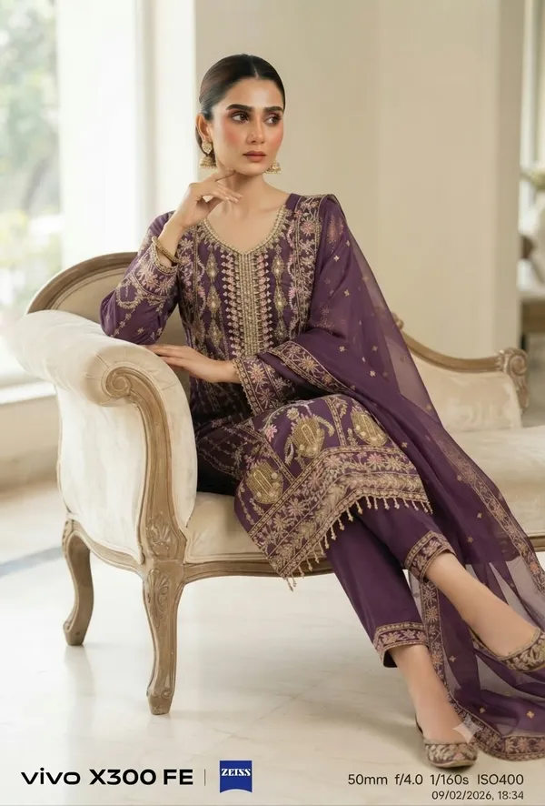 Purple_Chiffon_Straight_Embroidered_Kurta_Set_For_Women