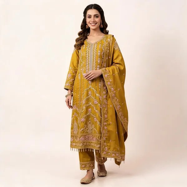 Mustard_Pure_Chiffon_Embroidered_Suit_Set_For_Women