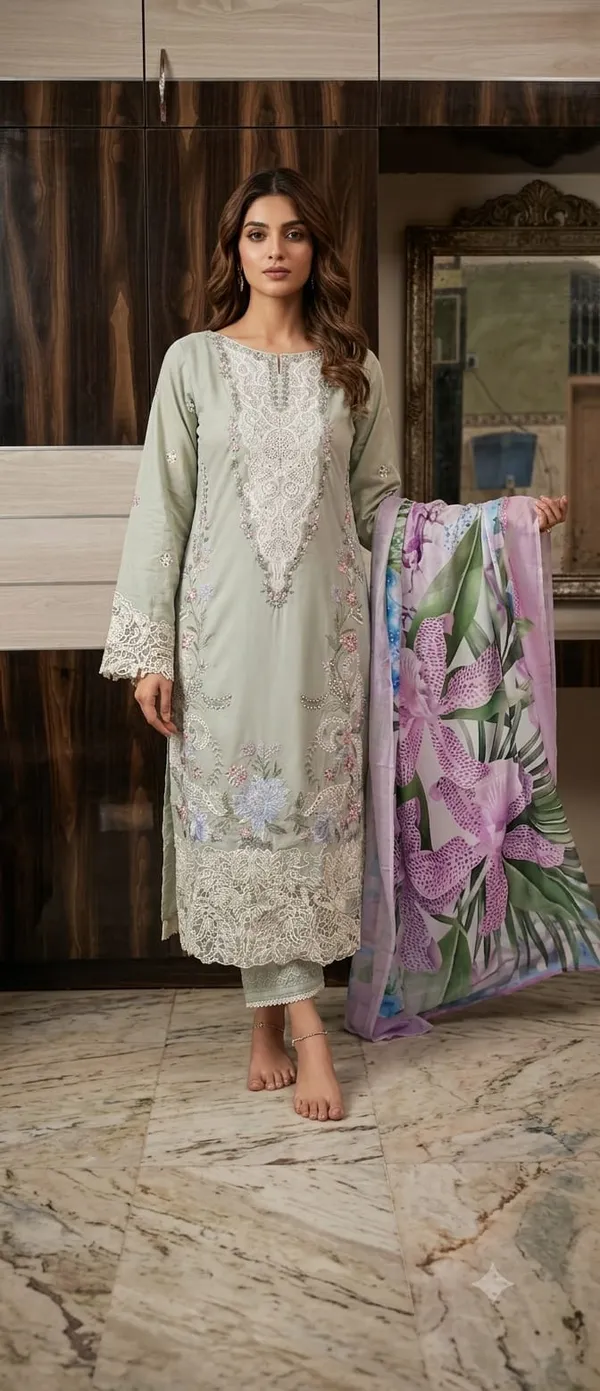 Sage_Green_Pure_Cotton_Straight_Embroidered_Kurta_Set_For_Women