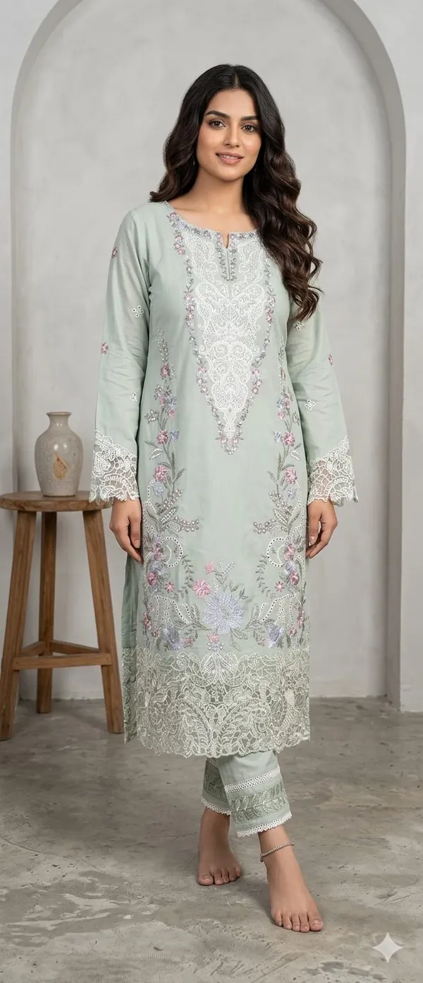 Sage_Green_Pure_Cotton_Straight_Embroidered_Kurta_Set_For_Women