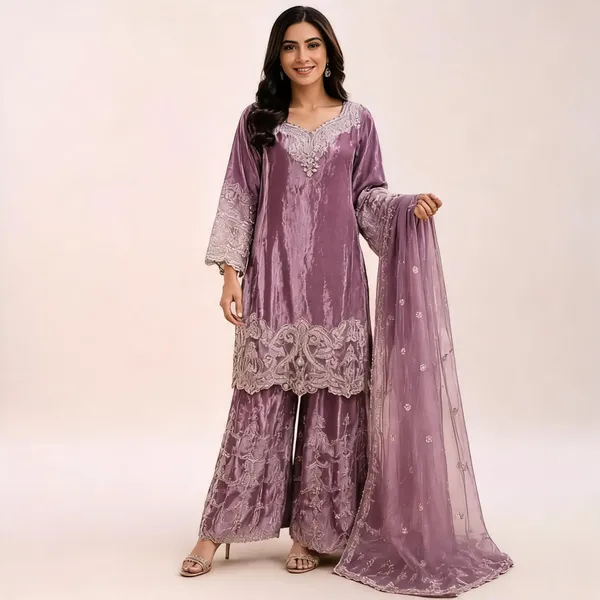 Mauve_Embroidered_Straight_Suit_Set_With_Dupatta_For_Women