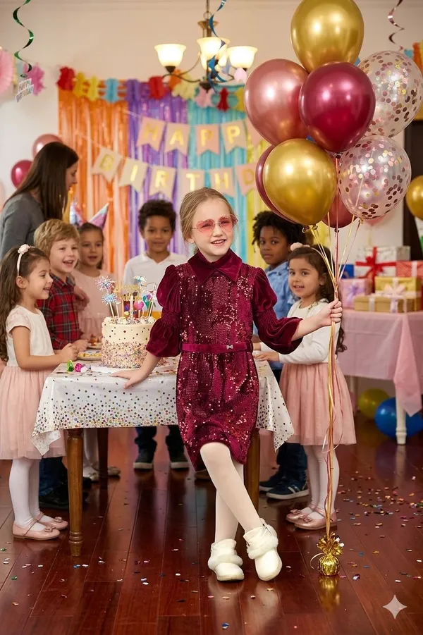 Maroon_Sequin_Puff_Sleeve_Party_Dress_Girls