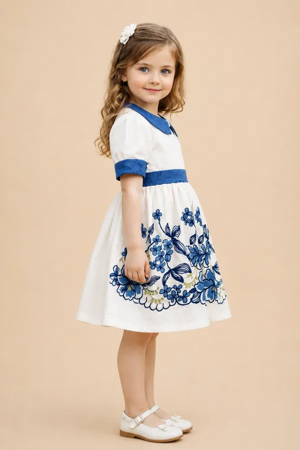 Blue_Floral_Embroidered_A-Line_Dress_for_Girls