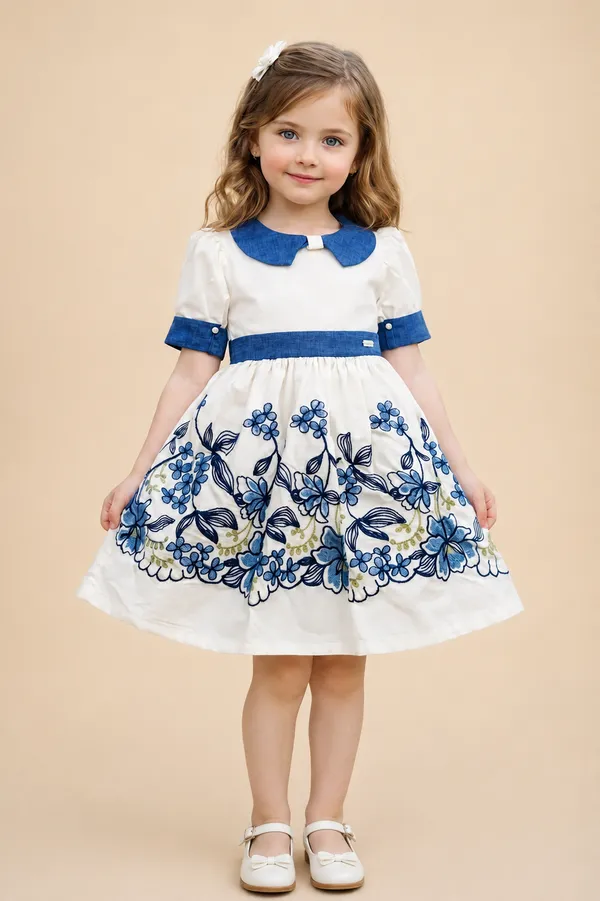 Blue_Floral_Embroidered_A-Line_Dress_for_Girls