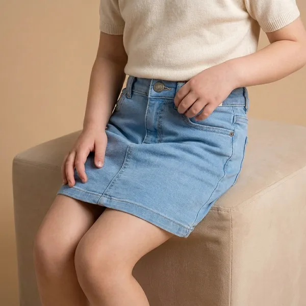 Light_Blue_Denim_Casual_Skirt_Girls