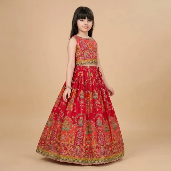 Red_Embroidered_Traditional_Lehenga_Choli_Set_Girls