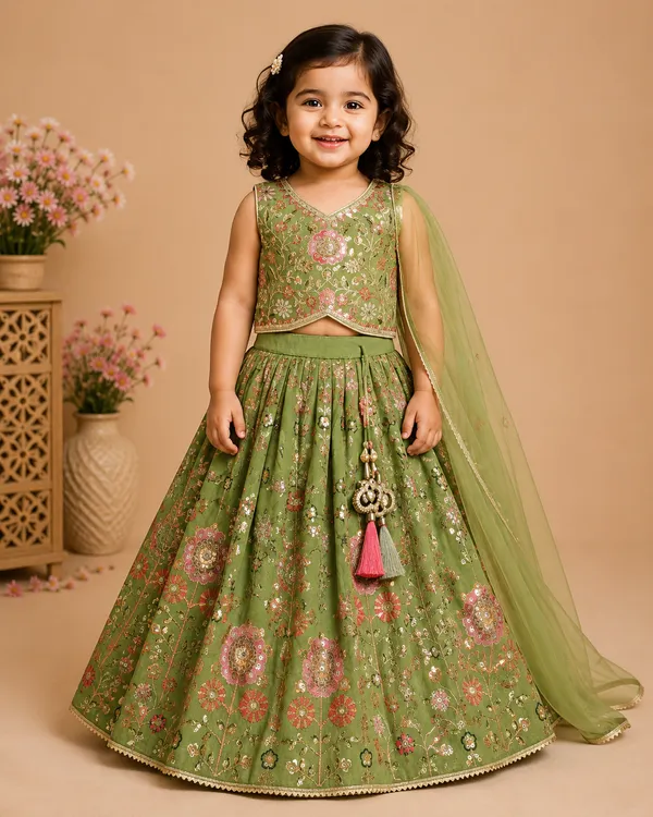 Mehndi_Bloom_Green_Embroidered_Lehenga_Set