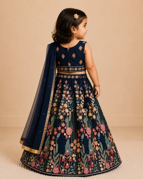 Midnight_Bloom_Navy_Floral_Embroidered_Lehenga_Set_for_Baby_Girls