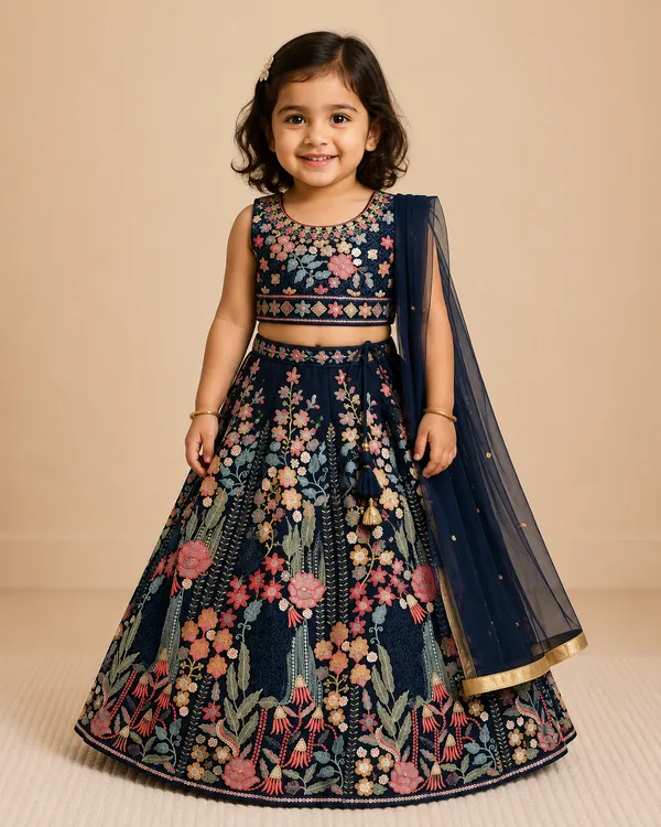 Midnight_Bloom_Navy_Floral_Embroidered_Lehenga_Set_for_Baby_Girls