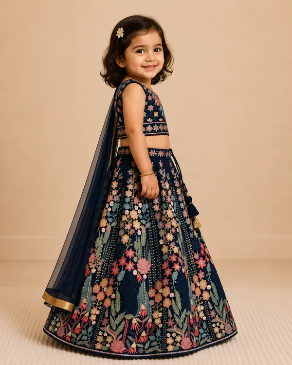 Midnight_Bloom_Navy_Floral_Embroidered_Lehenga_Set_for_Baby_Girls