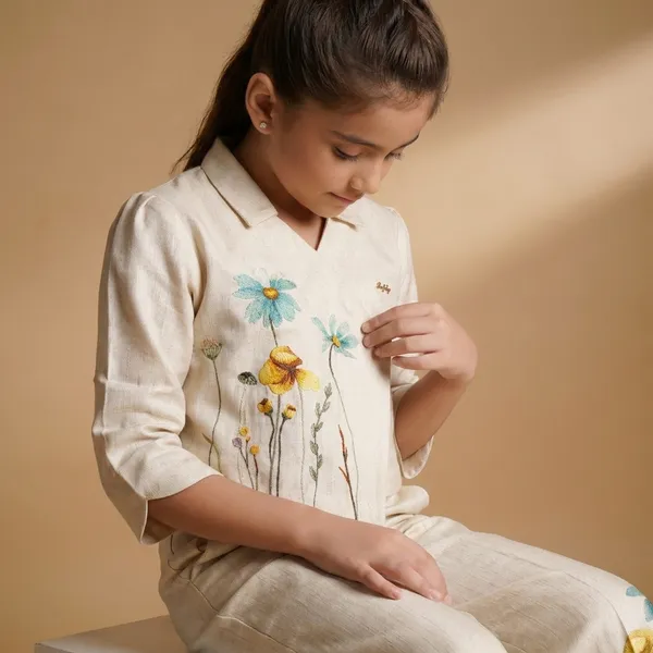 Cream_Floral_Embroidered_Top_Palazzo_Set_Girls