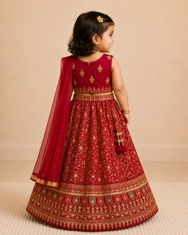 Ruby_Royale_Red_&_Gold_Embroidered_Lehenga_Set_for_Baby_Girls