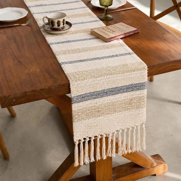 Blue_And_Beige_Premium_Cotton_Handwoven_Table_Runner_For_Home_Decor