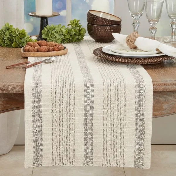 Ivory_And_Black_Premium_Cotton_Striped_Table_Runner_For_Home_Decor