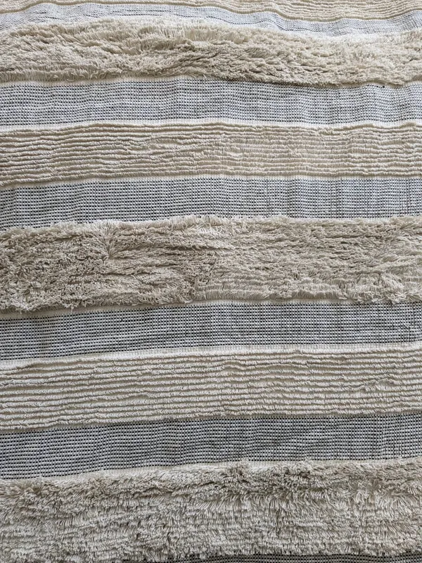 Cream_Premium_Cotton_Textured_Stripe_Throw_Blanket_For_Home_Decor