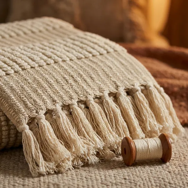 Beige_Premium_Cotton_Textured_Throw_Throw_Blanket_For_Home_Decor