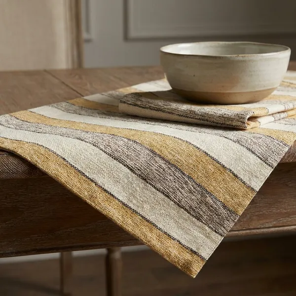 Beige_And_Brown_Premium_Cotton_Textured_Stripe_Table_Runner_For_Home_Decor