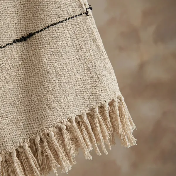 Ivory_Premium_Cotton_Striped_Throw_Blanket_For_Home_Decor