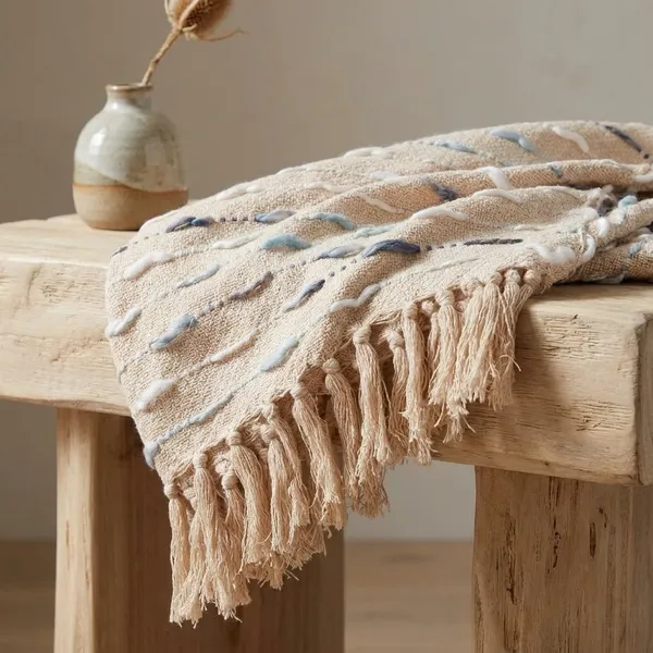Beige_Premium_Cotton_Textured_Throw_Throw_Blanket_For_Home_Decor