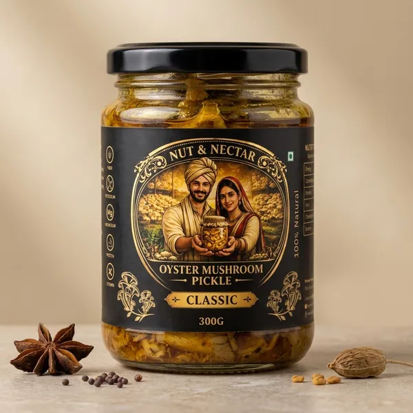 Pack_Of_2_Add_To_Soups,_Curries,_Gravies,_And_Health_Drinks_Button_Mushroom_Powder_And_Classic_Oyster_Mushroom_Pickle