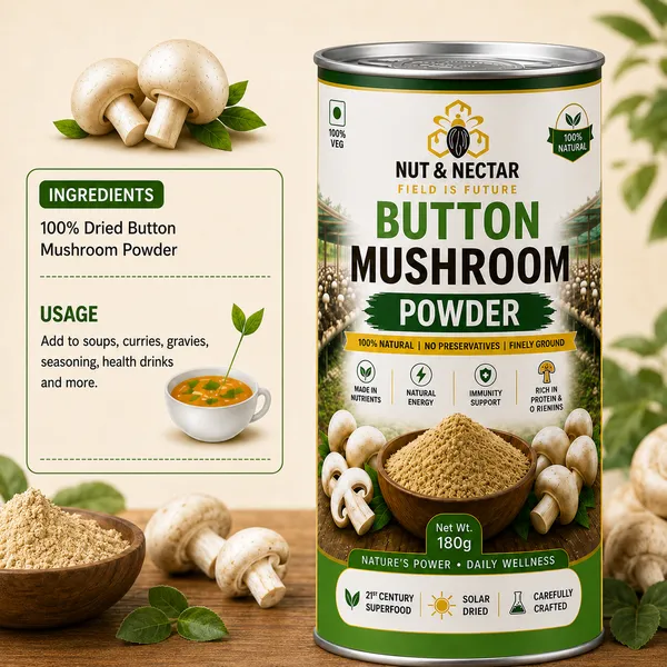 Add_To_Soups,_Curries,_Gravies,_And_Health_Drinks_Button_Mushroom_Powder_100G