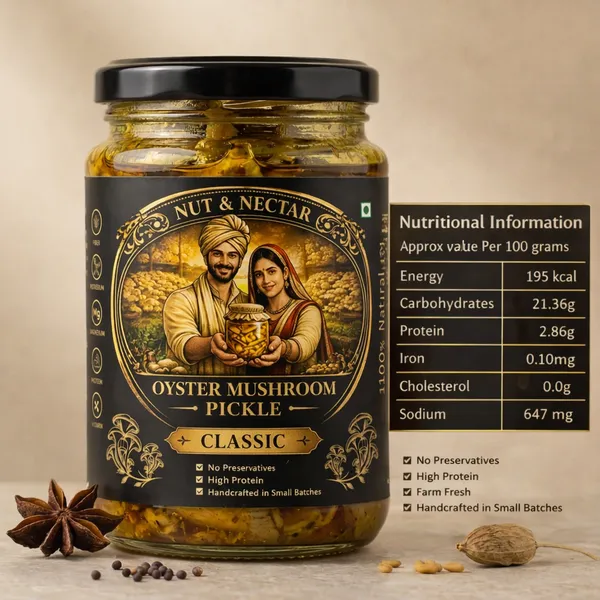 Pack_Of_2_Add_To_Soups,_Curries,_Gravies,_And_Health_Drinks_Button_Mushroom_Powder_And_Classic_Oyster_Mushroom_Pickle
