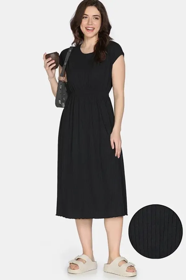 Black_Cotton_Midi_Dress_For_Women