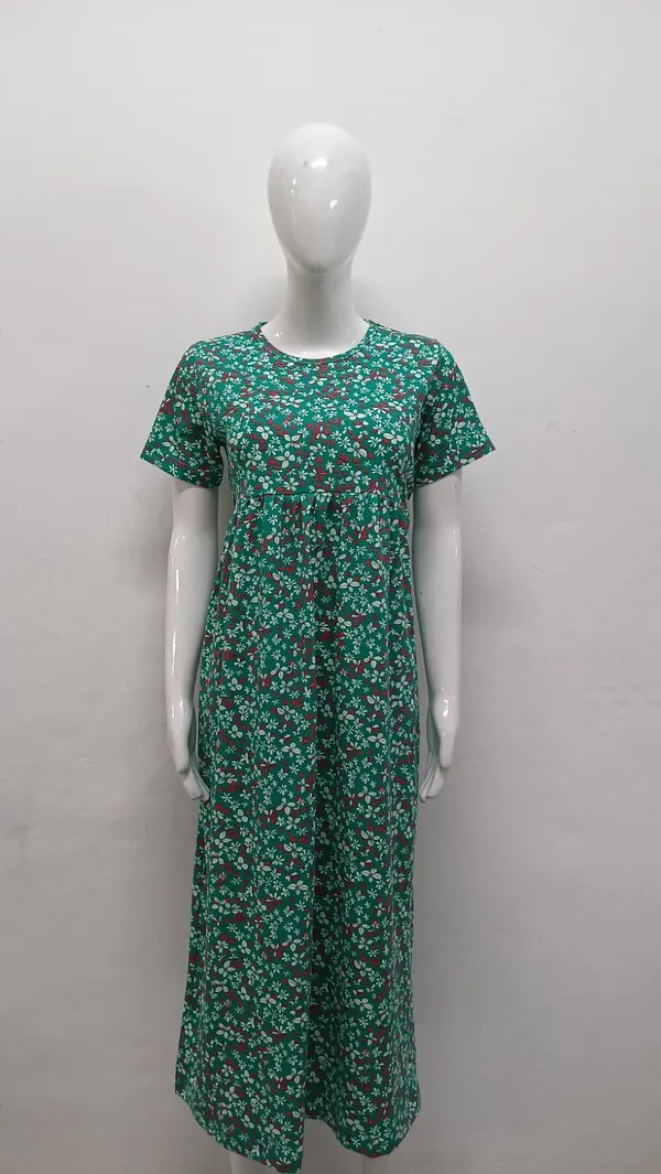 Green_Cotton_Long_Gown_For_Women