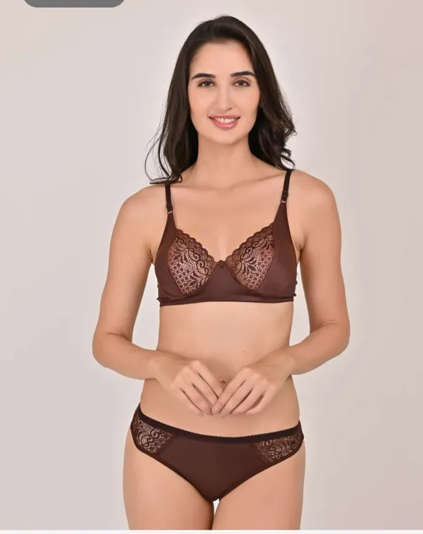 Brown_Cotton_Lingerie_Set_For_Women