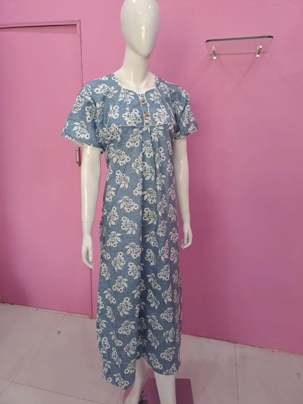 Blue_Cotton_Nighty_For_Women