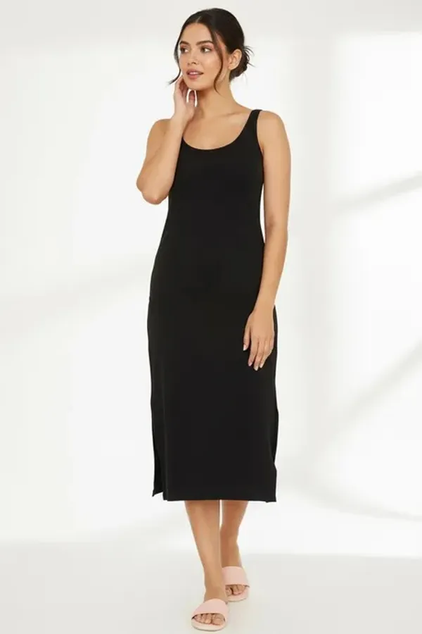Black_Cotton_Midi_Dress_For_Women