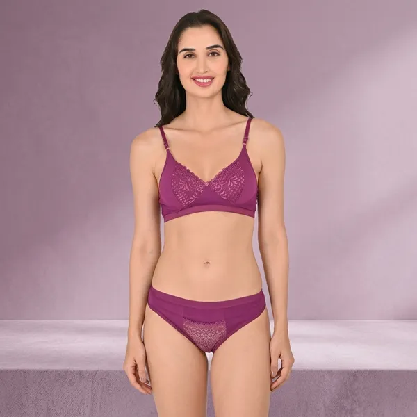 Purple_Cotton_Lingerie_Set_For_Women