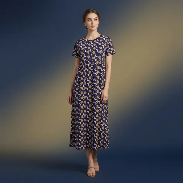 Multicolor_Cotton_Midi_Dress_For_Women