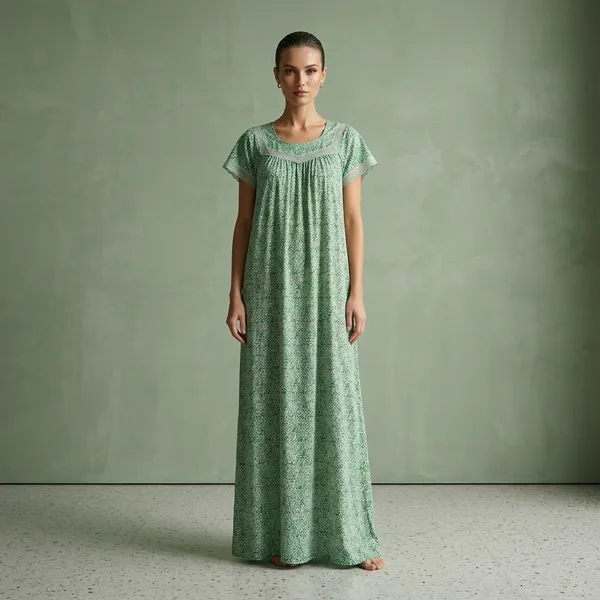 Green_Cotton_Maxi_Nighty_For_Women