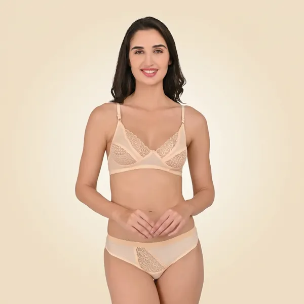 Beige_Cotton_Lingerie_Set_For_Women