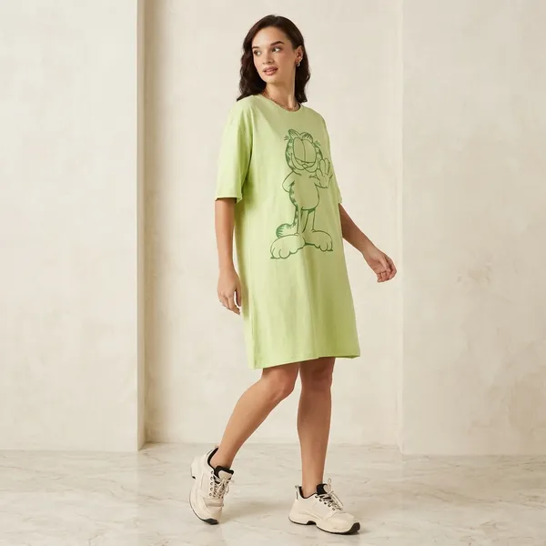 Lime_Green_Cotton_T-Shirt_Dress_For_Women